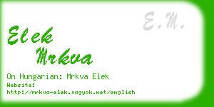 elek mrkva business card